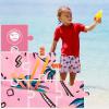 imageBRISIRA Boys Swim Trunks Swim Shorts with Compression Liner Stretch Bathing Suit Swimsuit Toddler Kids Youth Teen Quick DryPink Coconuttree