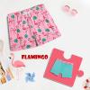 imageBRISIRA Boys Swim Trunks Swim Shorts with Compression Liner Stretch Bathing Suit Swimsuit Toddler Kids Youth Teen Quick DryPink Flamingoleaf