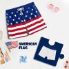 imageBRISIRA Boys Swim Trunks Swim Shorts with Compression Liner Stretch Bathing Suit Swimsuit Toddler Kids Youth Teen Quick DryUsa Flag