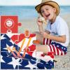 imageBRISIRA Boys Swim Trunks Swim Shorts with Compression Liner Stretch Bathing Suit Swimsuit Toddler Kids Youth Teen Quick DryUsa Flag