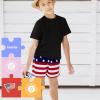 imageBRISIRA Boys Swim Trunks Swim Shorts with Compression Liner Stretch Bathing Suit Swimsuit Toddler Kids Youth Teen Quick DryUsa Flag