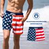 imageBRISIRA Mens Swim Trunks 5 Inch Compression Liner Beach Swim Shorts Bathing Suit Quick Dry 4Way Stretch PocketsAmerica Flag
