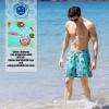 imageBRISIRA Mens Swim Trunks 5 Inch Compression Liner Beach Swim Shorts Bathing Suit Quick Dry 4Way Stretch PocketsGreen Donut
