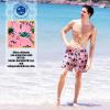 imageBRISIRA Mens Swim Trunks 5 Inch Compression Liner Beach Swim Shorts Bathing Suit Quick Dry 4Way Stretch PocketsPink Coconuttree