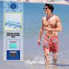 imageBRISIRA Mens Swim Trunks 5 Inch Compression Liner Beach Swim Shorts Bathing Suit Quick Dry 4Way Stretch PocketsPink Dinosaur