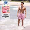 imageBRISIRA Mens Swim Trunks 5 Inch Compression Liner Beach Swim Shorts Bathing Suit Quick Dry 4Way Stretch PocketsPink Flamingoleaf