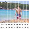 imageBRISIRA Mens Swim Trunks 5 Inch Compression Liner Beach Swim Shorts Bathing Suit Quick Dry 4Way Stretch PocketsRetro Flag