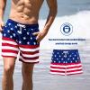 imageBRISIRA Mens Swim Trunks 5 Inch Compression Liner Beach Swim Shorts Bathing Suit Quick Dry 4Way Stretch PocketsUsa Flag