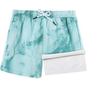 imageBRISIRA Boys Swim Trunks Bathing Suit Compression Boxer Brief Liner AntiChafe Swimsuit Swim Shorts Toddler Kids Youth TeenBlueripple