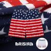 imageBRISIRA Big and Tall Mens Swim Trunks with Compression Liner Swimsuit Bathing Suit Swim Shorts Board Shorts Quick Dry 1X6XAmericanflag