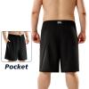 imageBRISIRA Big and Tall Mens Swim Trunks with Compression Liner Swimsuit Bathing Suit Swim Shorts Board Shorts Quick Dry 1X6XBlack