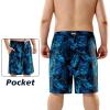 imageBRISIRA Big and Tall Mens Swim Trunks with Compression Liner Swimsuit Bathing Suit Swim Shorts Board Shorts Quick Dry 1X6XBlackbluetropical