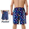 imageBRISIRA Big and Tall Mens Swim Trunks with Compression Liner Swimsuit Bathing Suit Swim Shorts Board Shorts Quick Dry 1X6XBluedinosaur