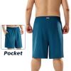 imageBRISIRA Big and Tall Mens Swim Trunks with Compression Liner Swimsuit Bathing Suit Swim Shorts Board Shorts Quick Dry 1X6XCopenblue