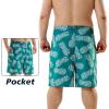 imageBRISIRA Big and Tall Mens Swim Trunks with Compression Liner Swimsuit Bathing Suit Swim Shorts Board Shorts Quick Dry 1X6XDarkcyanpineapple
