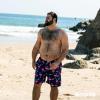 imageBRISIRA Big and Tall Mens Swim Trunks with Compression Liner Swimsuit Bathing Suit Swim Shorts Board Shorts Quick Dry 1X6XFlamingo