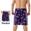 imageBRISIRA Big and Tall Mens Swim Trunks with Compression Liner Swimsuit Bathing Suit Swim Shorts Board Shorts Quick Dry 1X6XFlamingo