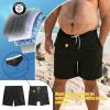 imageBRISIRA Big and Tall Swim Trunks for Men Bathing Suit with Mesh Lining Quick Dry Board Shorts Beach Swimsuit PocketBlack