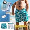 imageBRISIRA Big and Tall Swim Trunks for Men Bathing Suit with Mesh Lining Quick Dry Board Shorts Beach Swimsuit PocketDarkcyanpineapple