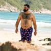 imageBRISIRA Big and Tall Swim Trunks for Men Bathing Suit with Mesh Lining Quick Dry Board Shorts Beach Swimsuit PocketFlamingo