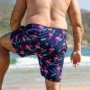 imageBRISIRA Big and Tall Swim Trunks for Men Bathing Suit with Mesh Lining Quick Dry Board Shorts Beach Swimsuit PocketFlamingo