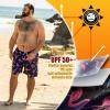 imageBRISIRA Big and Tall Swim Trunks for Men Bathing Suit with Mesh Lining Quick Dry Board Shorts Beach Swimsuit PocketFlamingo