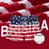 imageBRISIRA Mens Swim Trunks Bathing Suit 5 Inch Inseam Compression Liner Beach Swim Shorts Swimwear Quick Dry Zipper PocketAmericanflag