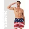 imageBRISIRA Mens Swim Trunks Bathing Suit 5 Inch Inseam Compression Liner Beach Swim Shorts Swimwear Quick Dry Zipper PocketAmericanflag