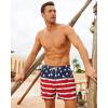 imageBRISIRA Mens Swim Trunks Bathing Suit 5 Inch Inseam Compression Liner Beach Swim Shorts Swimwear Quick Dry Zipper PocketAmericanflag