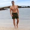 imageBRISIRA Mens Swim Trunks Bathing Suit 5 Inch Inseam Compression Liner Beach Swim Shorts Swimwear Quick Dry Zipper PocketArmygreen