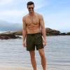 imageBRISIRA Mens Swim Trunks Bathing Suit 5 Inch Inseam Compression Liner Beach Swim Shorts Swimwear Quick Dry Zipper PocketArmygreen