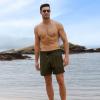 imageBRISIRA Mens Swim Trunks Bathing Suit 5 Inch Inseam Compression Liner Beach Swim Shorts Swimwear Quick Dry Zipper PocketArmygreen