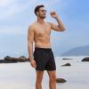 imageBRISIRA Mens Swim Trunks Bathing Suit 5 Inch Inseam Compression Liner Beach Swim Shorts Swimwear Quick Dry Zipper PocketBlack