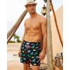 imageBRISIRA Mens Swim Trunks Bathing Suit 5 Inch Inseam Compression Liner Beach Swim Shorts Swimwear Quick Dry Zipper PocketBlack Dinosaur