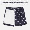 imageBRISIRA Mens Swim Trunks Bathing Suit 5 Inch Inseam Compression Liner Beach Swim Shorts Swimwear Quick Dry Zipper PocketBlack Fish Bone