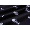 imageBRISIRA Mens Swim Trunks Bathing Suit 5 Inch Inseam Compression Liner Beach Swim Shorts Swimwear Quick Dry Zipper PocketBlack Fish Bone