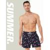 imageBRISIRA Mens Swim Trunks Bathing Suit 5 Inch Inseam Compression Liner Beach Swim Shorts Swimwear Quick Dry Zipper PocketBlack Flamingo