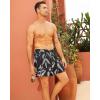 imageBRISIRA Mens Swim Trunks Bathing Suit 5 Inch Inseam Compression Liner Beach Swim Shorts Swimwear Quick Dry Zipper PocketBlacktropical