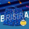 imageBRISIRA Mens Swim Trunks Bathing Suit 5 Inch Inseam Compression Liner Beach Swim Shorts Swimwear Quick Dry Zipper PocketBlue Fish
