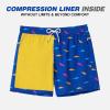 imageBRISIRA Mens Swim Trunks Bathing Suit 5 Inch Inseam Compression Liner Beach Swim Shorts Swimwear Quick Dry Zipper PocketBlue Fish