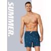 imageBRISIRA Mens Swim Trunks Bathing Suit 5 Inch Inseam Compression Liner Beach Swim Shorts Swimwear Quick Dry Zipper PocketBlue Pineapple