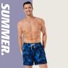 imageBRISIRA Mens Swim Trunks Bathing Suit 5 Inch Inseam Compression Liner Beach Swim Shorts Swimwear Quick Dry Zipper PocketBluetropical