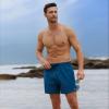 imageBRISIRA Mens Swim Trunks Bathing Suit 5 Inch Inseam Compression Liner Beach Swim Shorts Swimwear Quick Dry Zipper PocketCopenblue