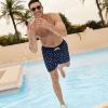 imageBRISIRA Mens Swim Trunks Bathing Suit 5 Inch Inseam Compression Liner Beach Swim Shorts Swimwear Quick Dry Zipper PocketDarkblue Pineapple