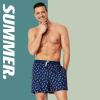 imageBRISIRA Mens Swim Trunks Bathing Suit 5 Inch Inseam Compression Liner Beach Swim Shorts Swimwear Quick Dry Zipper PocketDarkblue Pineapple