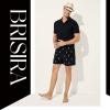imageBRISIRA Mens Swim Trunks Bathing Suit 5 Inch Inseam Compression Liner Beach Swim Shorts Swimwear Quick Dry Zipper PocketEmbroidery Anchorblack