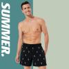 imageBRISIRA Mens Swim Trunks Bathing Suit 5 Inch Inseam Compression Liner Beach Swim Shorts Swimwear Quick Dry Zipper PocketEmbroidery Anchorblack