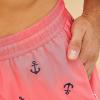 imageBRISIRA Mens Swim Trunks Bathing Suit 5 Inch Inseam Compression Liner Beach Swim Shorts Swimwear Quick Dry Zipper PocketEmbroidery Anchorpink