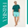 imageBRISIRA Mens Swim Trunks Bathing Suit 5 Inch Inseam Compression Liner Beach Swim Shorts Swimwear Quick Dry Zipper PocketGreen Dinosaur