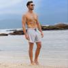 imageBRISIRA Mens Swim Trunks Bathing Suit 5 Inch Inseam Compression Liner Beach Swim Shorts Swimwear Quick Dry Zipper PocketGrey